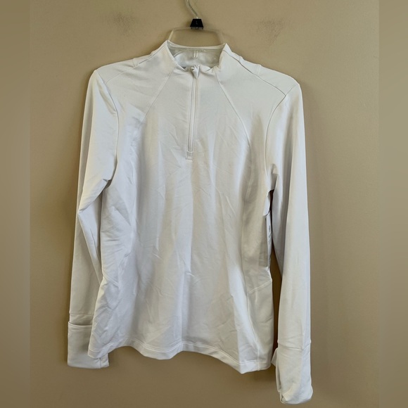 NWT-Athleta White Whistler Half Zip, Small - Picture 6 of 11